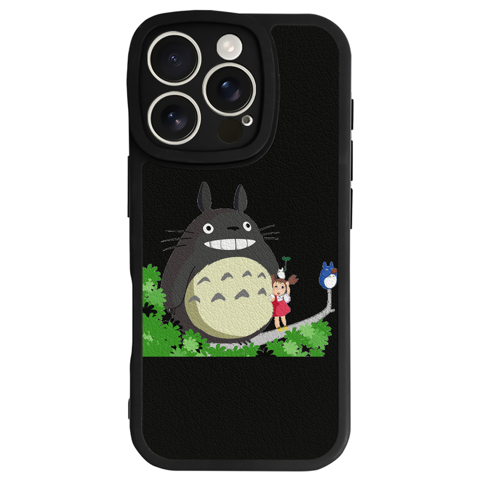 （画像用） となりのトトロ 草壁メイ 草壁サツキ My Neighbor Totoro Satsuki Kusakabe Mei Kusakabe 【iPhone 16シリーズ対応】シリコンスマホケース（レザー調） 材質：シリコン